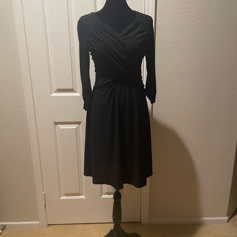 Elegant Black Long Sleeve Dress